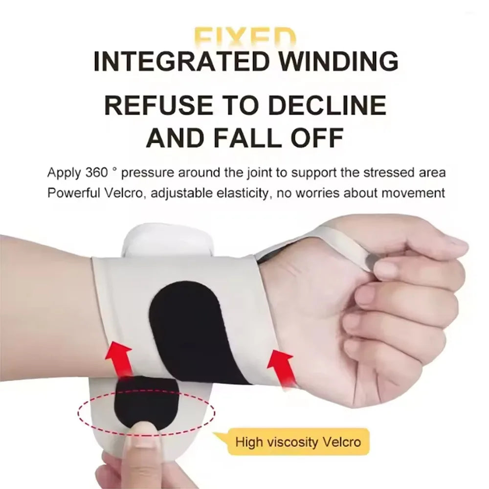 Electric Cordless Hand Wrist Massager 10 Mode Vibration Massage 29 Levels Massage Hands Rechargeable Wrist Brace Protector Wrap