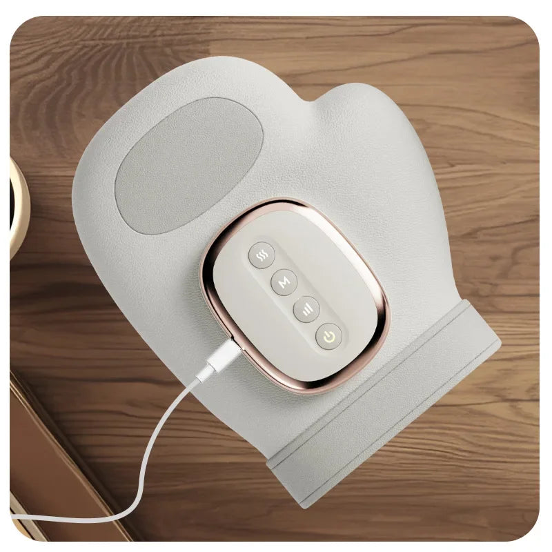 Intelligent Hot Compress Hand Massager Electric Finger Massager Air Compression Vibration Massage for Finger Palm Fatigue Relax