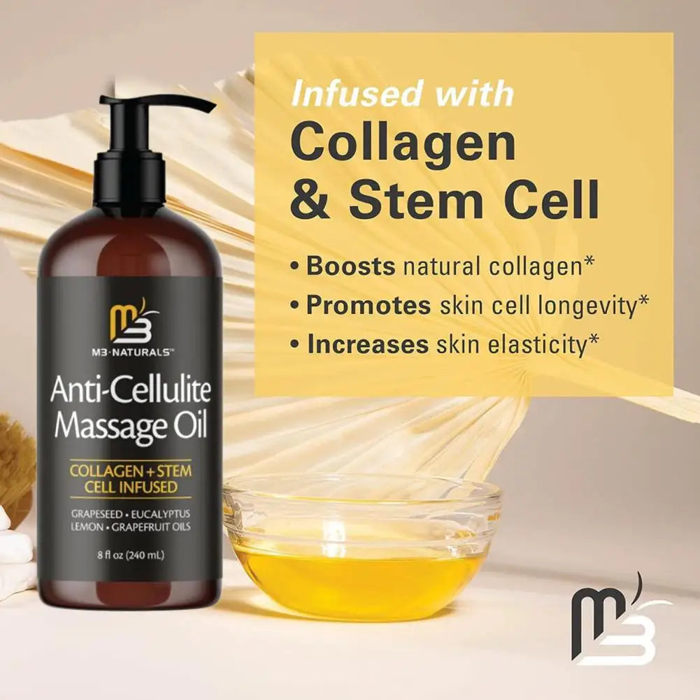 Anti-Cellulite Massage Oil 240Ml Deeply Nourishing Improves Dryness Improves Skin Tender and Firm Skin High Penetration Repair