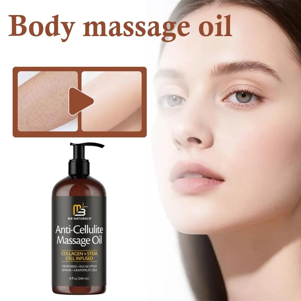 Anti-Cellulite Massage Oil 240Ml Deeply Nourishing Improves Dryness Improves Skin Tender and Firm Skin High Penetration Repair